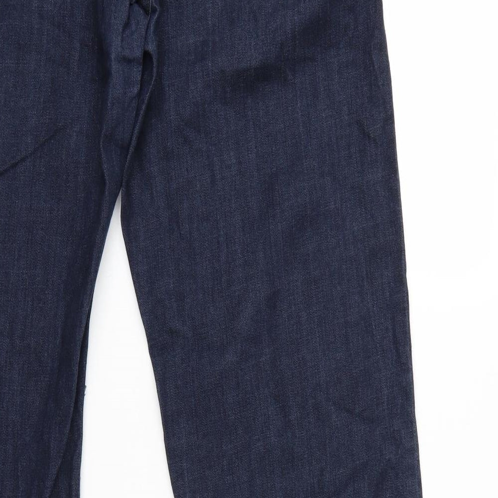 Dorothy Perkins Womens Blue  Denim Wide-Leg Jeans Size 18 L28 in - e