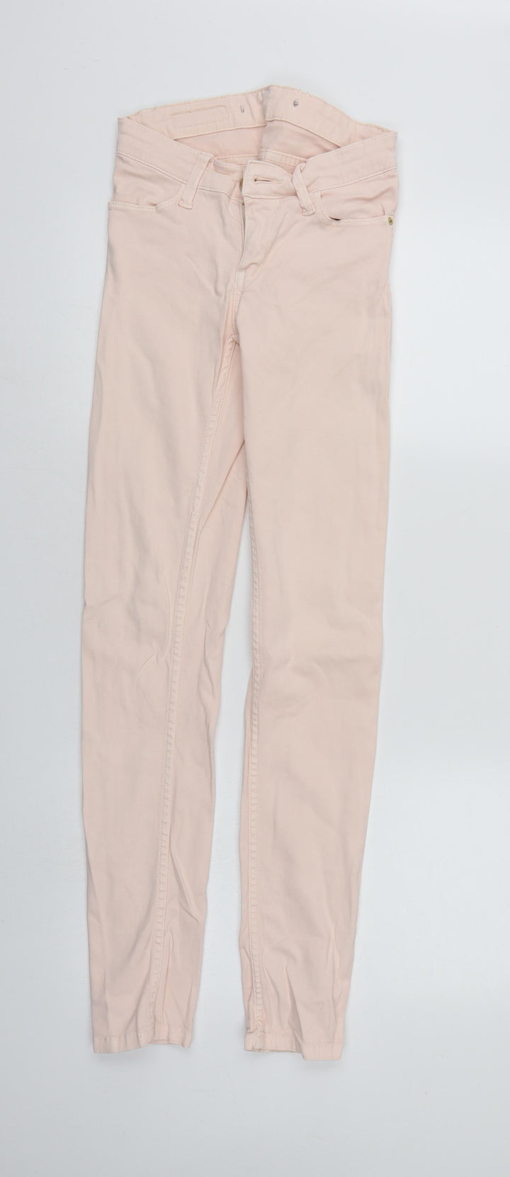 Stradivarius Womens Pink Denim Skinny Jeans Size 6 L30 in - Elastic Waist