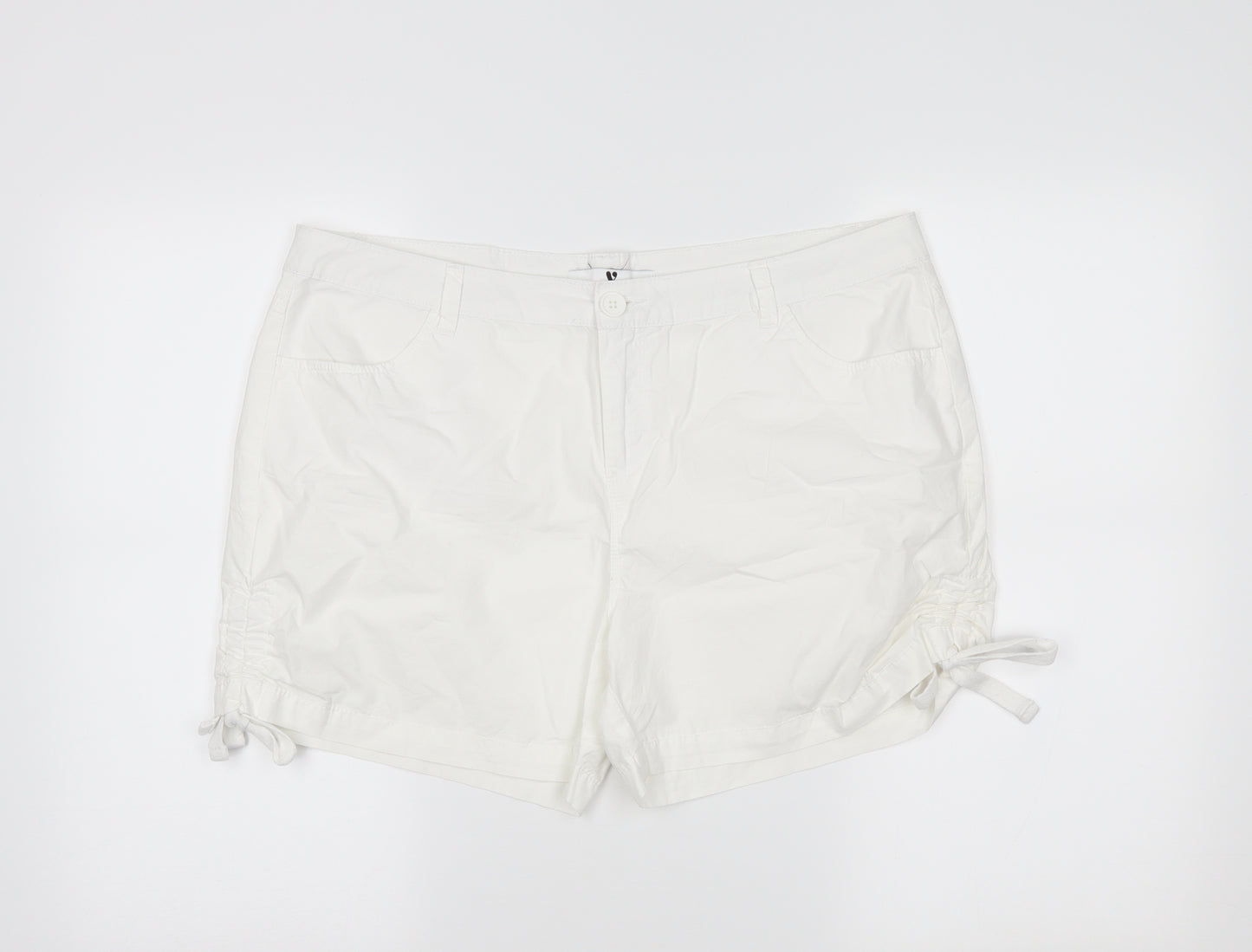 Very Womens White   Chino Shorts Size 14