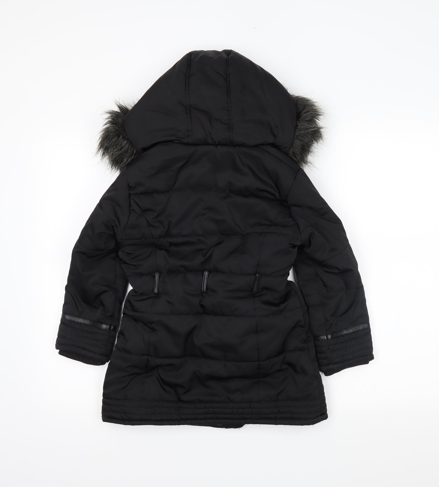George Girls Black   Puffer Jacket Coat Size 5-6 Years