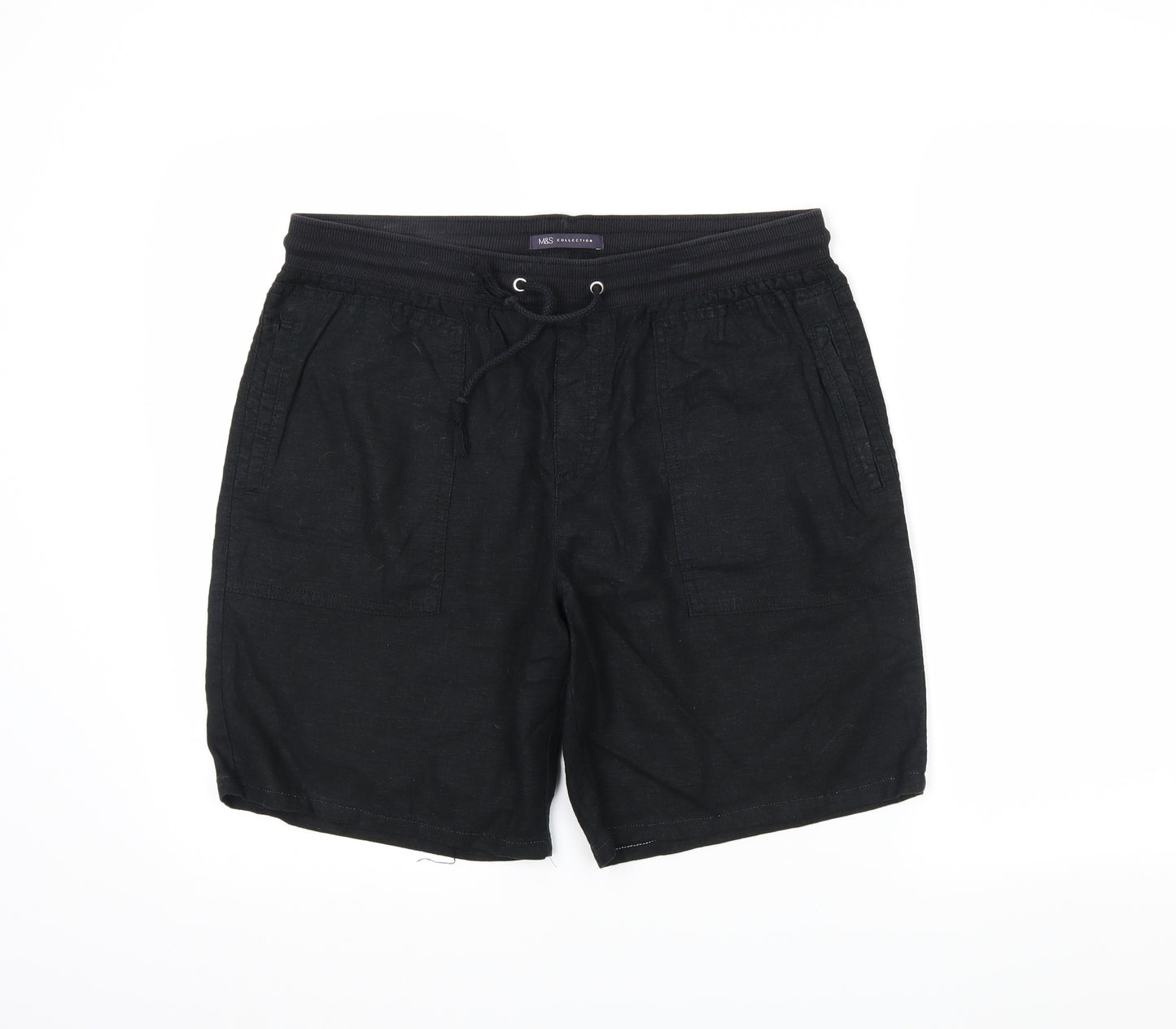 M&S Womens Black   Sweat Shorts Size 14