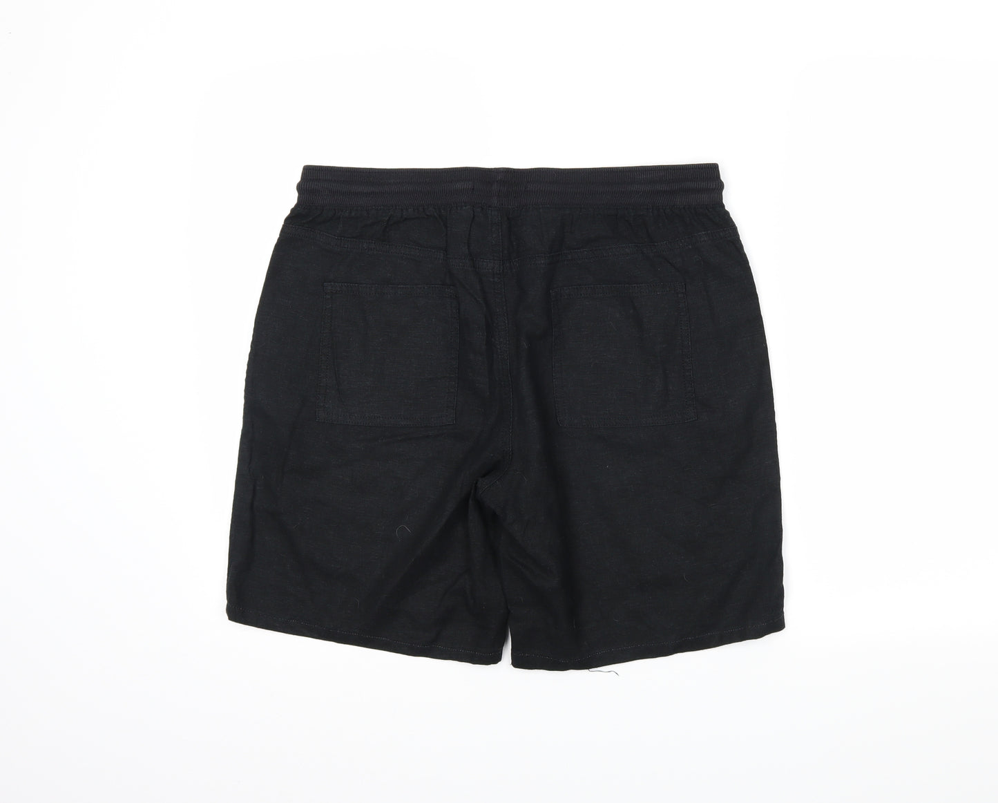 M&S Womens Black   Sweat Shorts Size 14