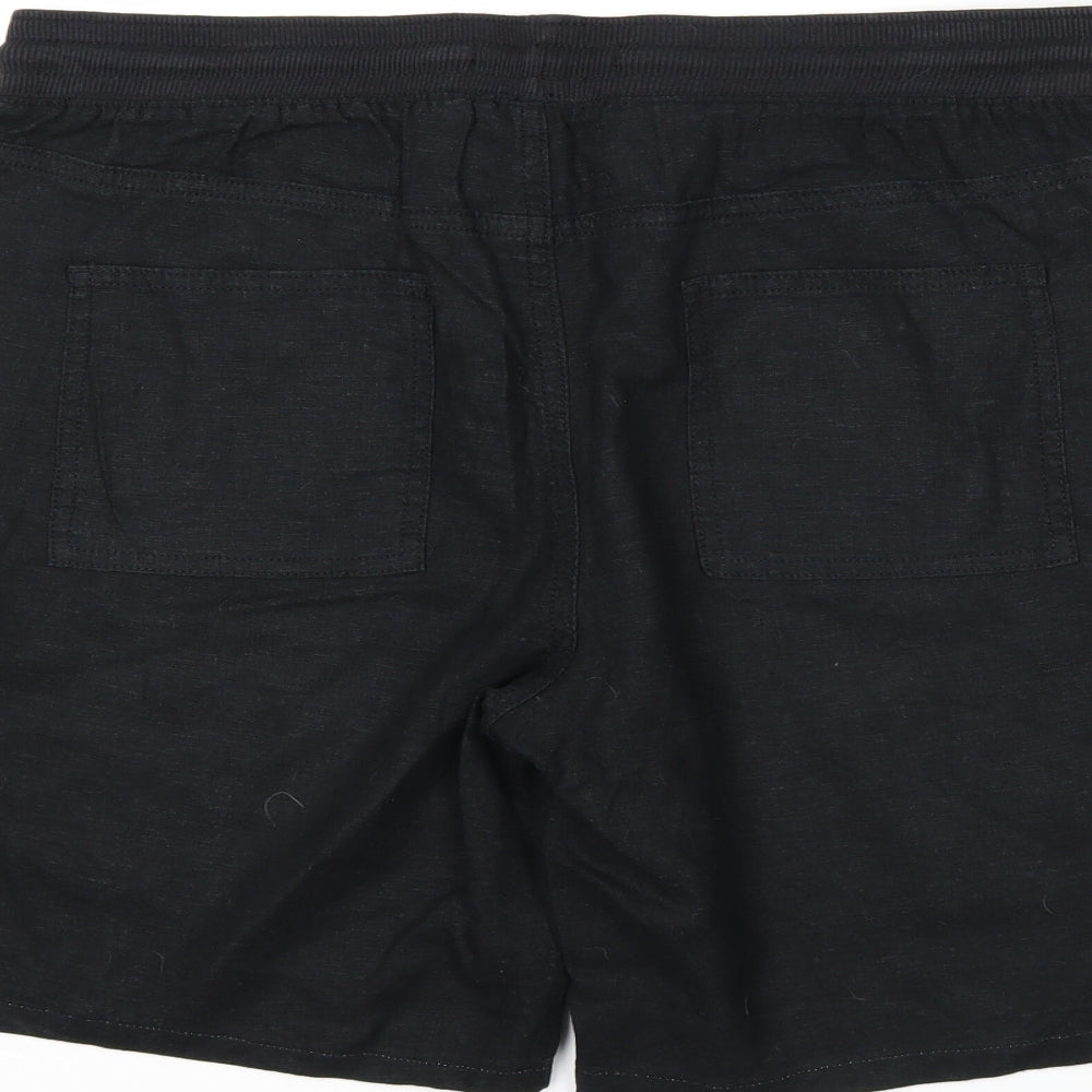 M&S Womens Black   Sweat Shorts Size 14