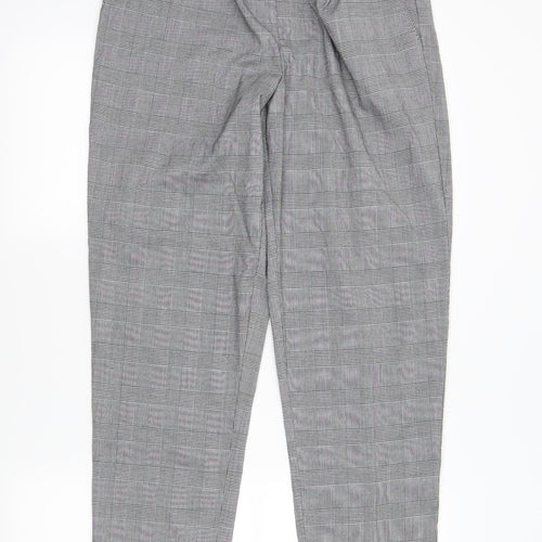 sinsay Womens Grey Plaid  Dress Pants Trousers Size XL L27 in