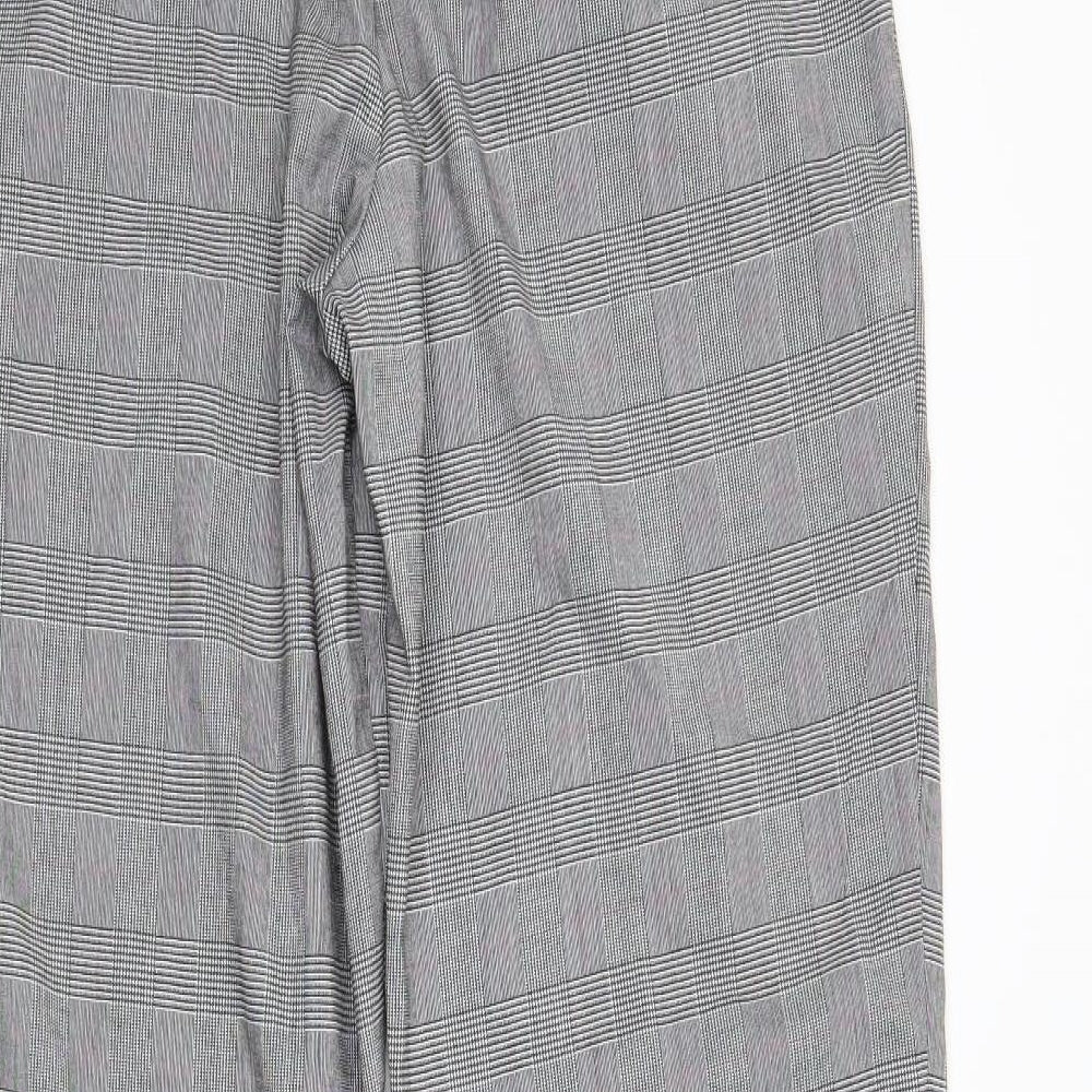 sinsay Womens Grey Plaid  Dress Pants Trousers Size XL L27 in