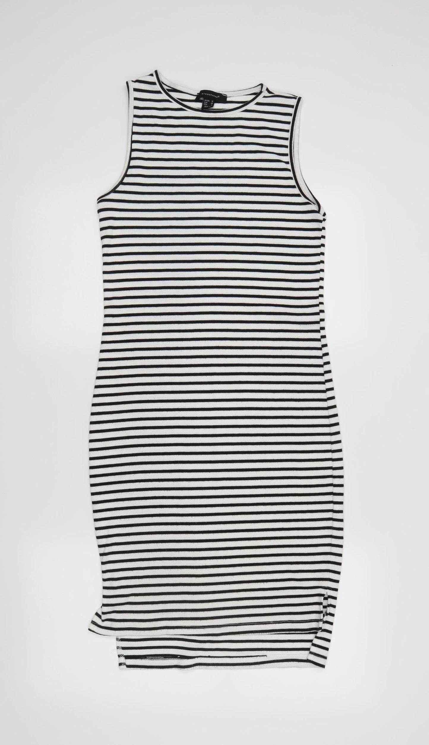 Atmosphere Womens White Striped  Tank Dress  Size 12