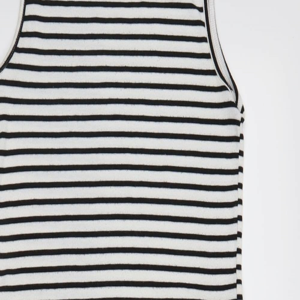Atmosphere Womens White Striped  Tank Dress  Size 12