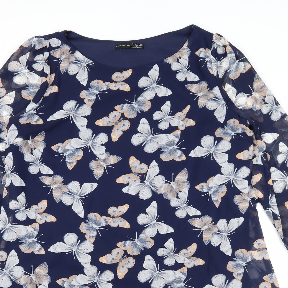 Atmosphere Womens Blue Floral  Trapeze & Swing  Size 14