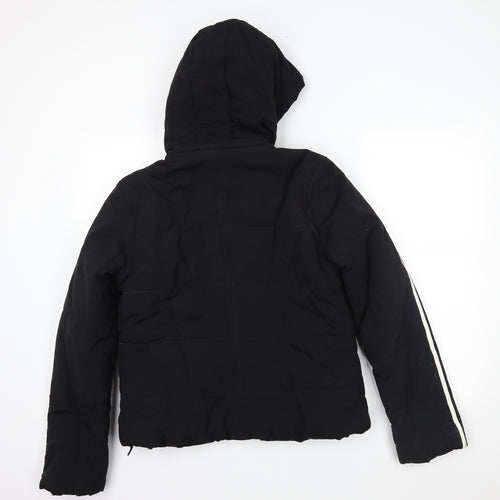 adidas Womens Black  Mesh Puffer Jacket Coat Size 16