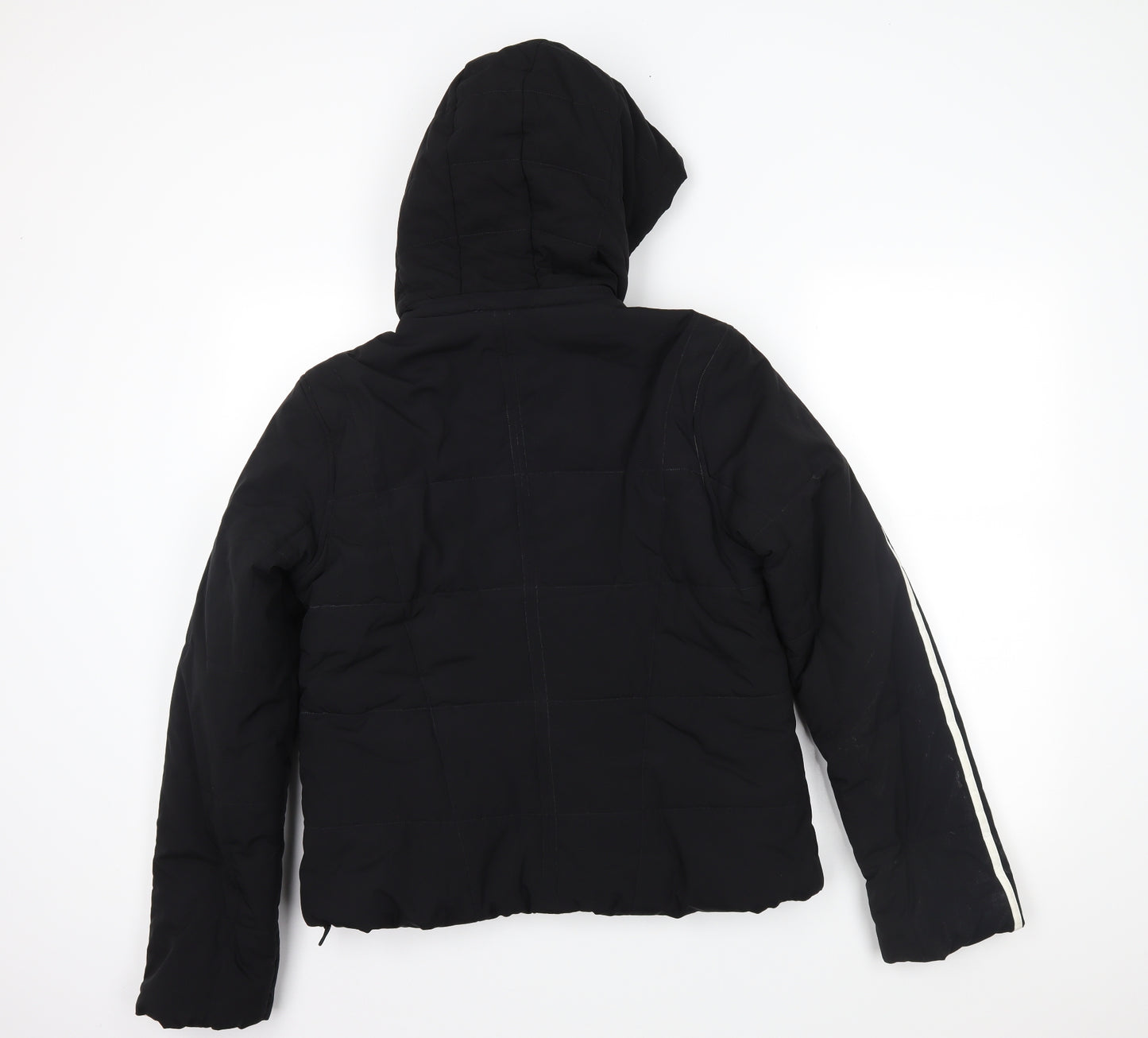 adidas Womens Black  Mesh Puffer Jacket Coat Size 16