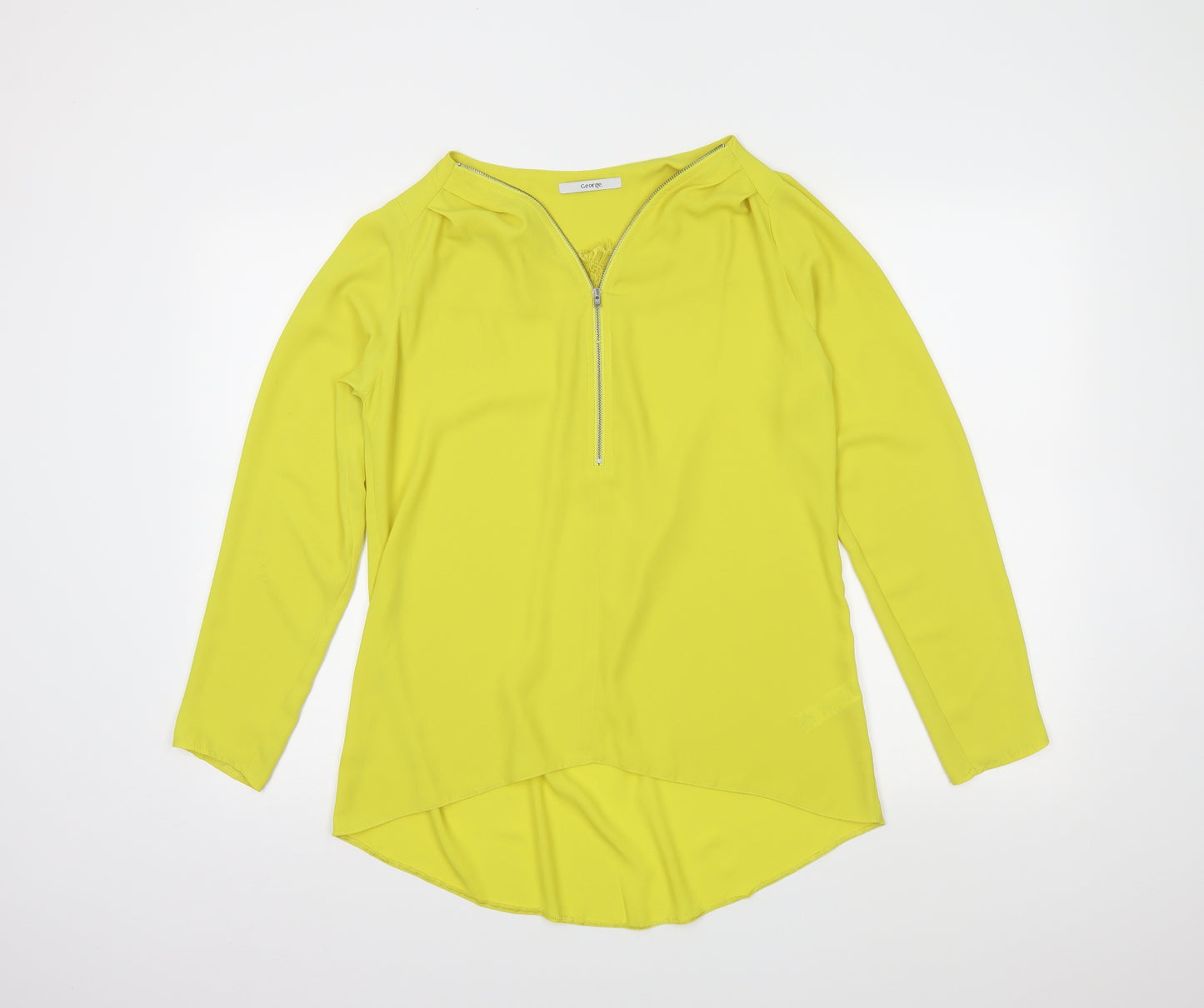 George Womens Yellow   Basic Blouse Size 8