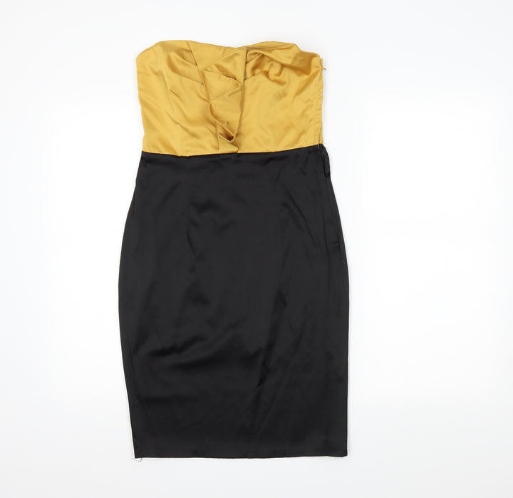Goddess Womens Black Bodycon Size 10