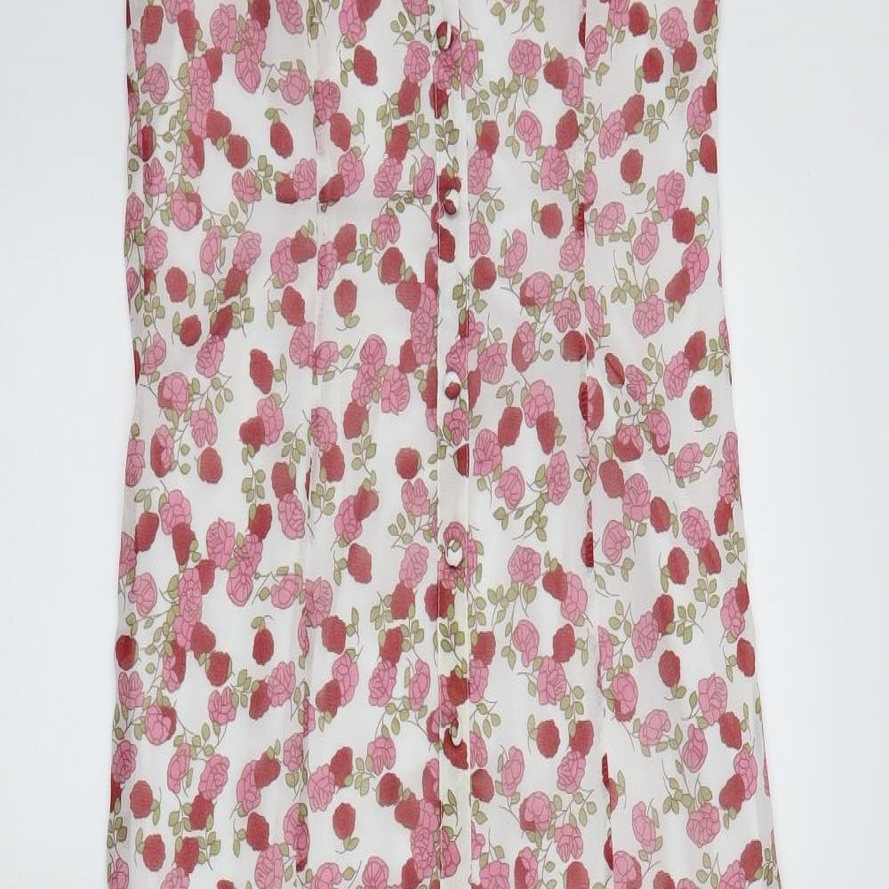 emory parrk Womens Red Floral  Maxi  Size M