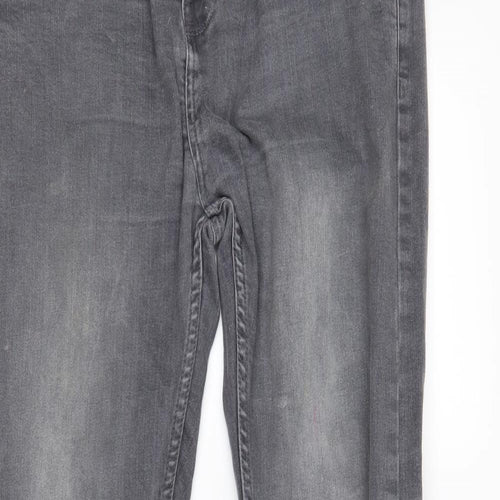 Boohoo MAN Mens Grey  Denim Straight Jeans Size 36 in L31 in