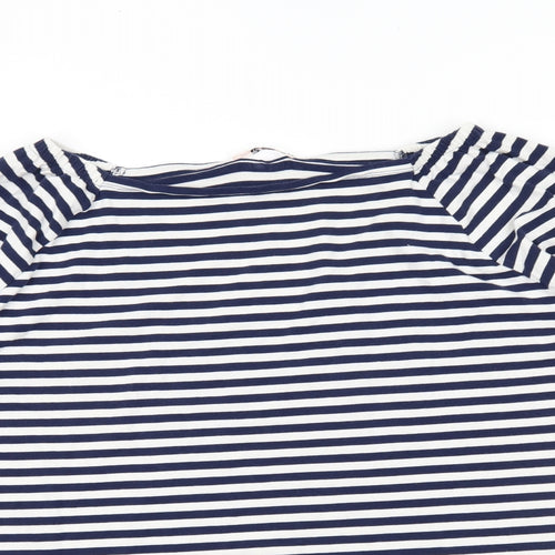 TU Womens Blue Striped  Basic Blouse Size 22