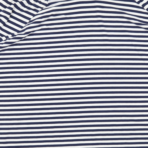 TU Womens Blue Striped  Basic Blouse Size 22