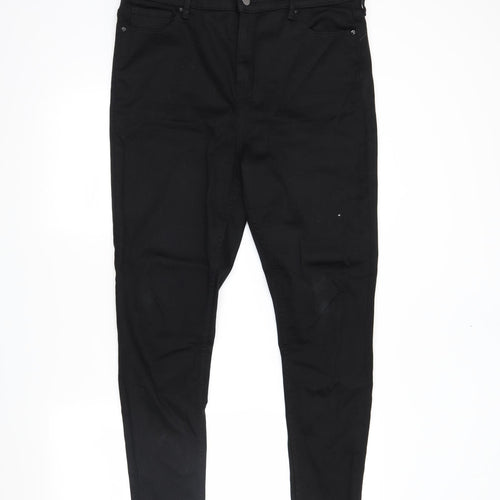 F&F Womens Black  Denim Skinny Jeans Size 18 L26 in