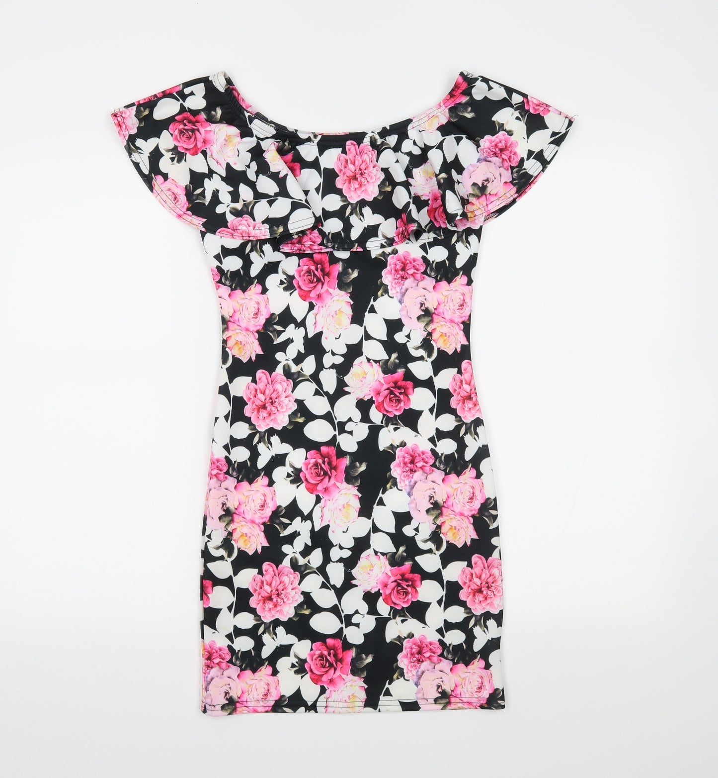 Miss E-vie Girls Black Floral  Mini  Size 11-12 Years