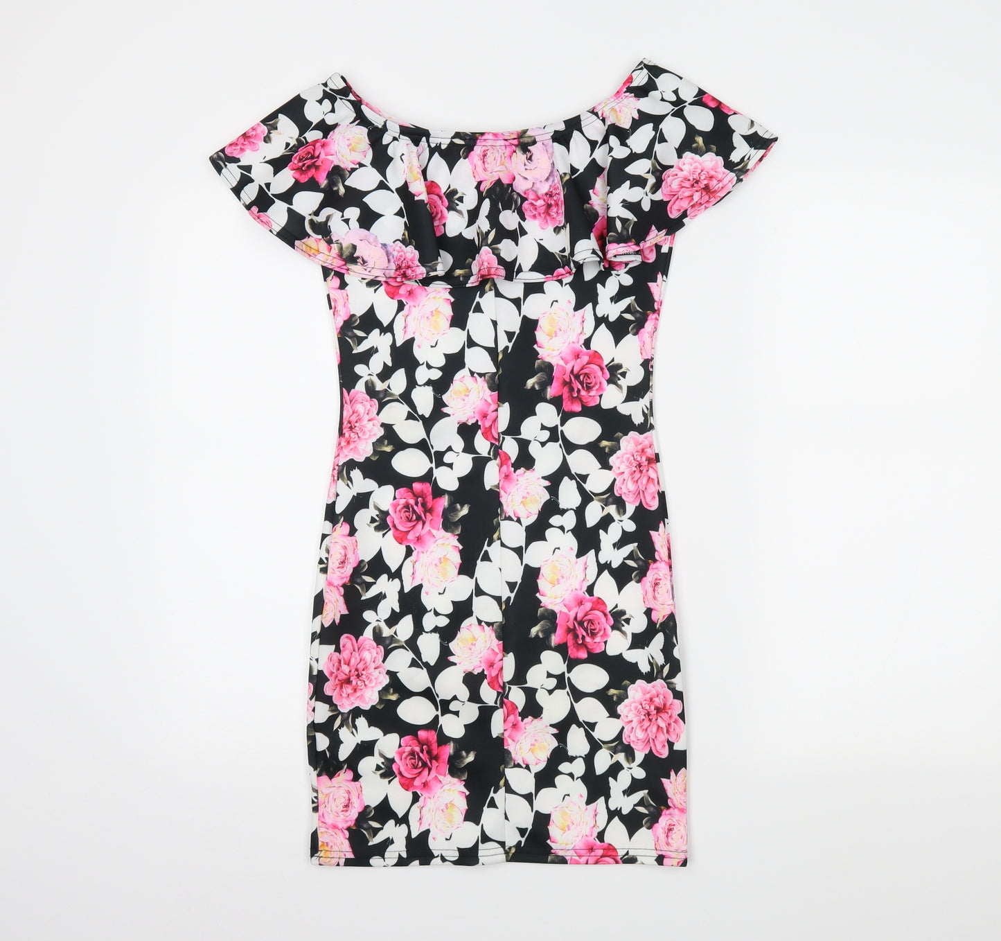 Miss E-vie Girls Black Floral  Mini  Size 11-12 Years
