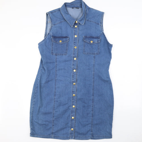 Select Womens Blue   Pinafore/Dungaree Dress  Size 18