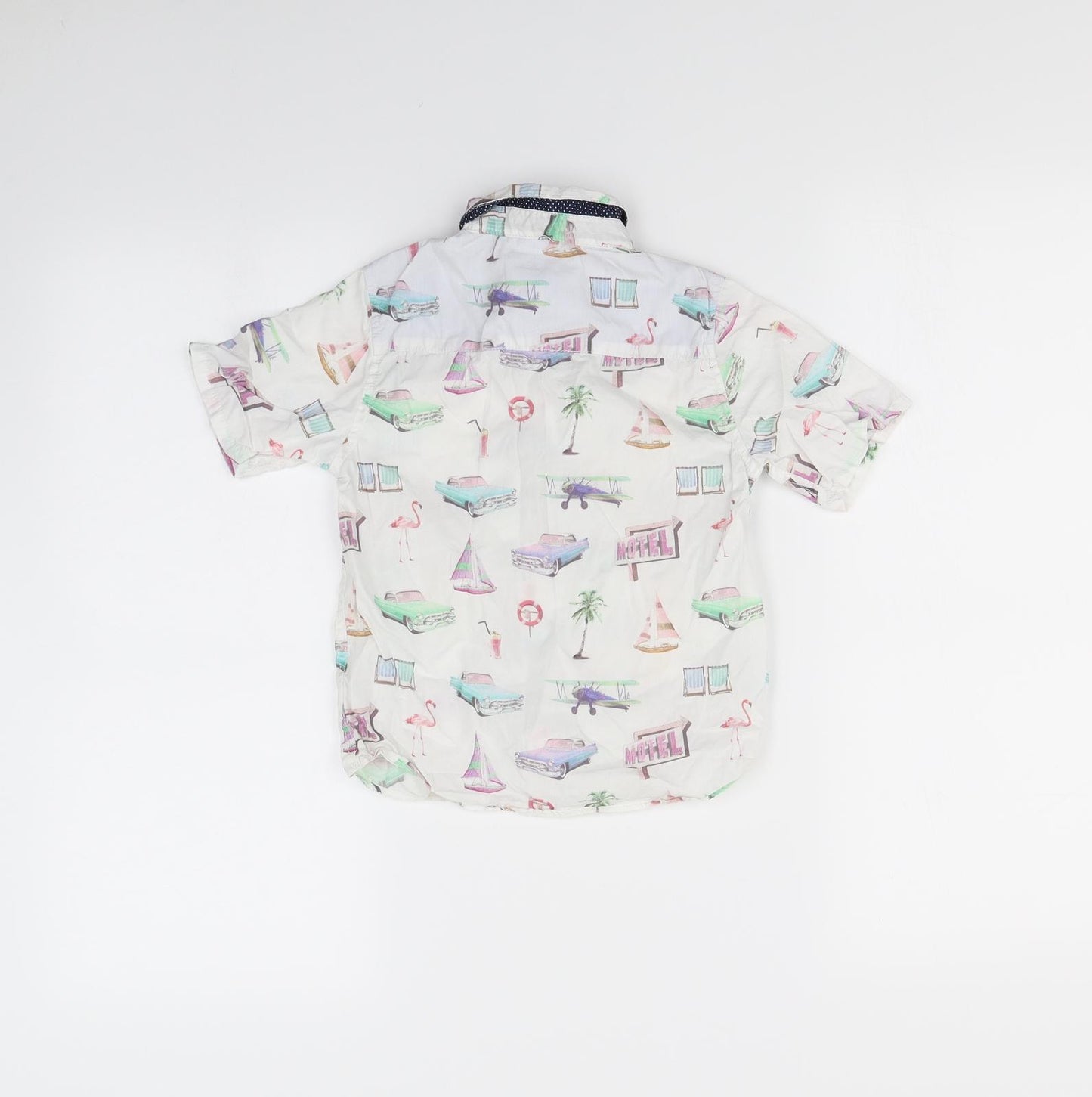 NEXT Boys White Spotted  Basic Button-Up Size 4 Years