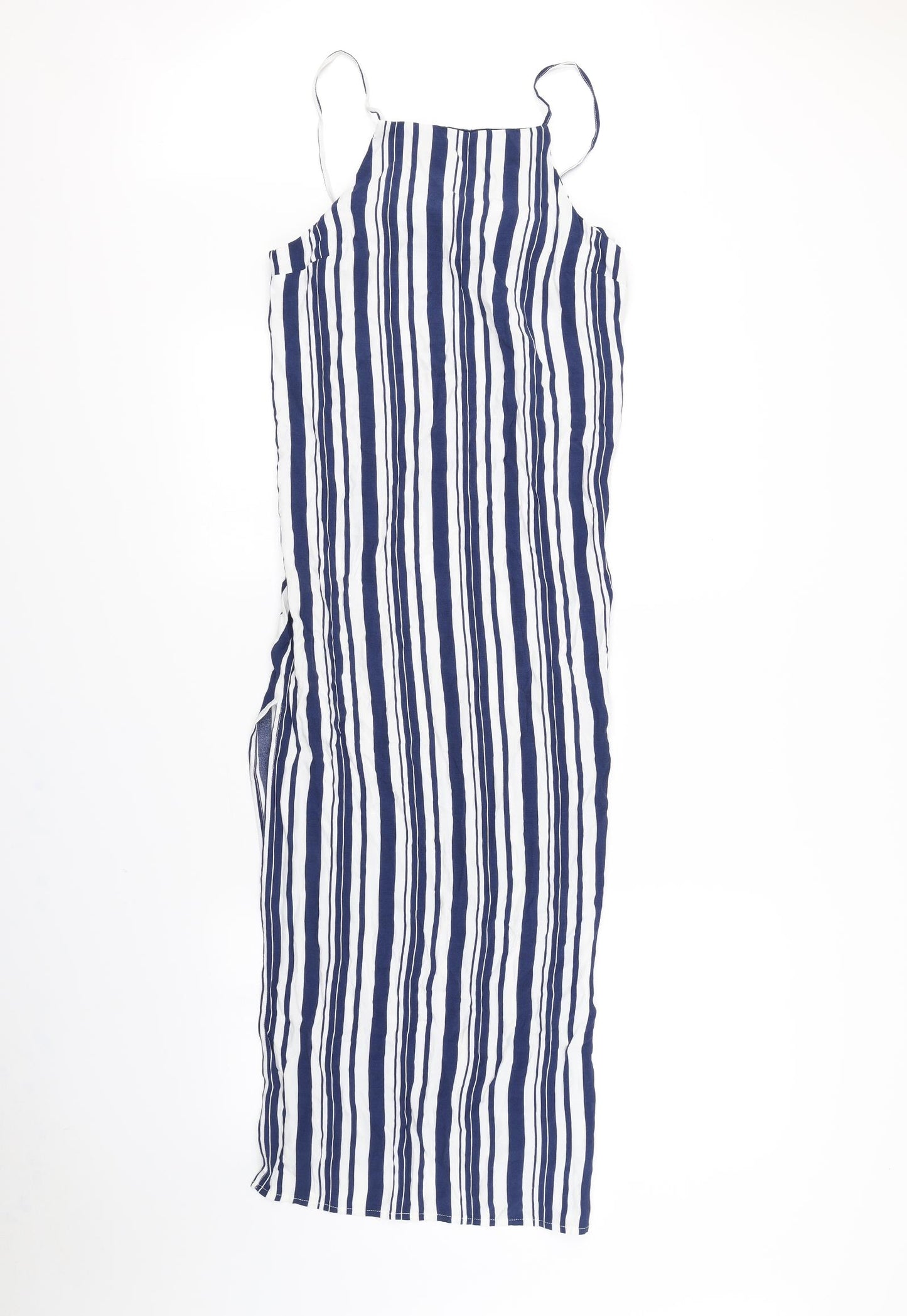 Topshop Womens Blue Striped  Maxi  Size 8