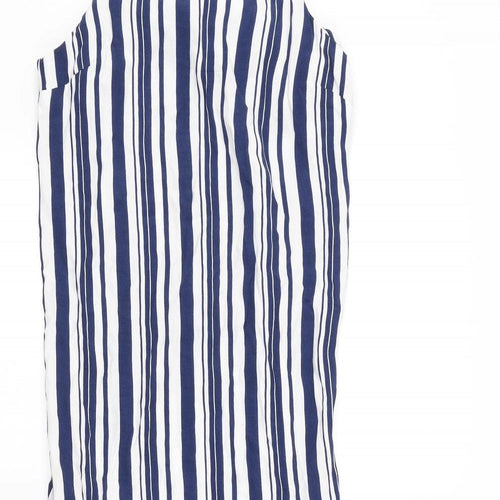 Topshop Womens Blue Striped  Maxi  Size 8