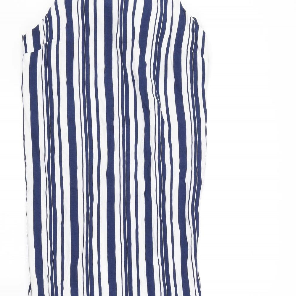 Topshop Womens Blue Striped  Maxi  Size 8