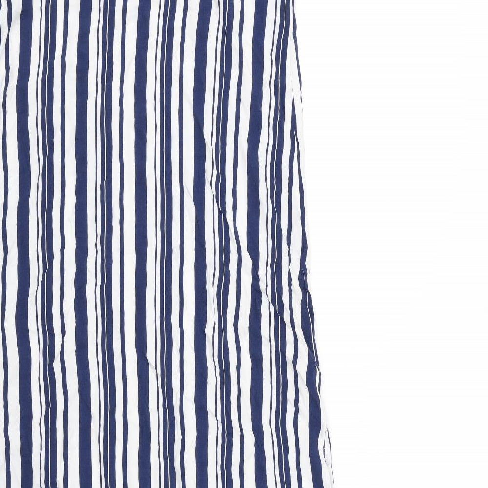 Topshop Womens Blue Striped  Maxi  Size 8