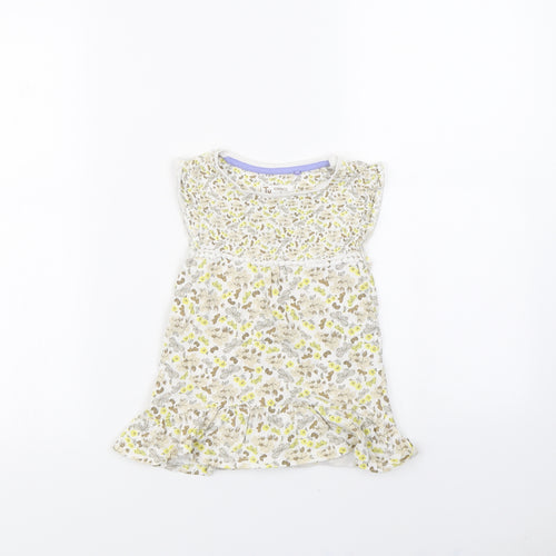 TU Girls White Floral  Fit & Flare  Size 3 Years