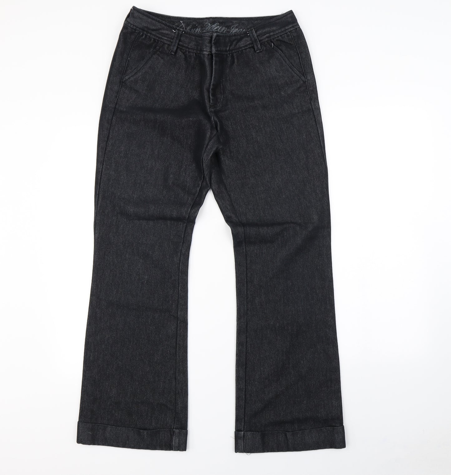 Calvin Klein Womens Black   Flared Jeans Size 10 L30 in