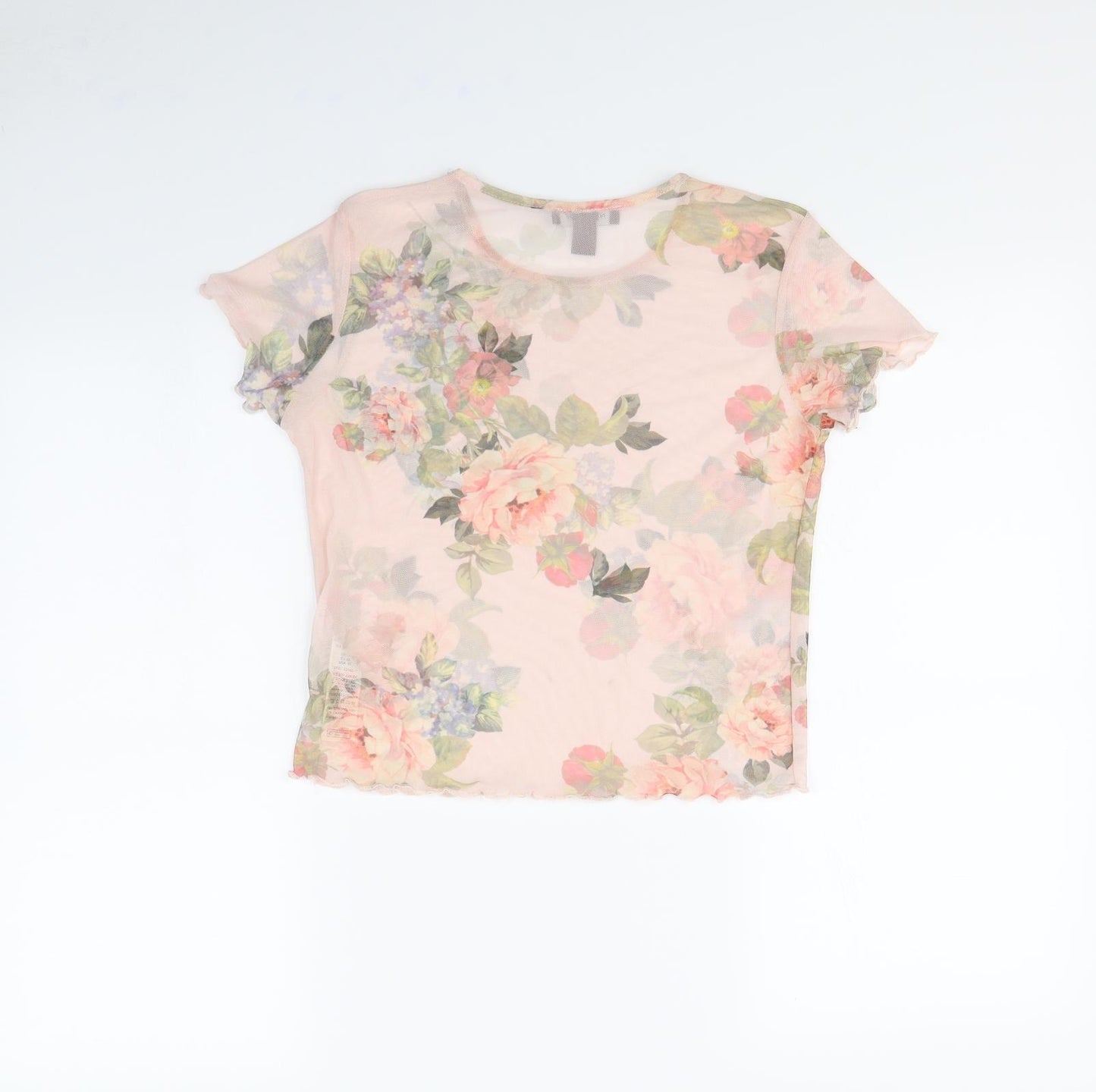 New Look Womens Pink Floral  Basic Blouse Size 14