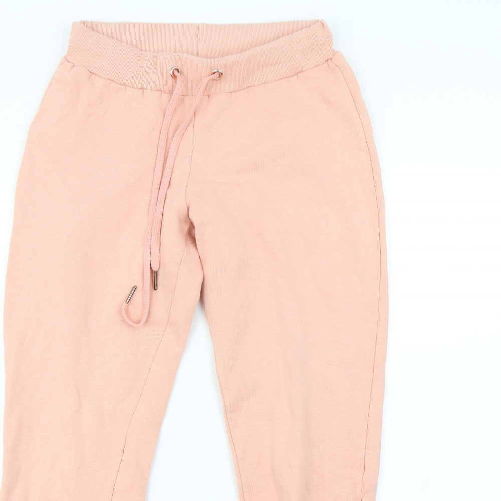 South Beach Womens Pink   Jogger Trousers Size 6 L25 in