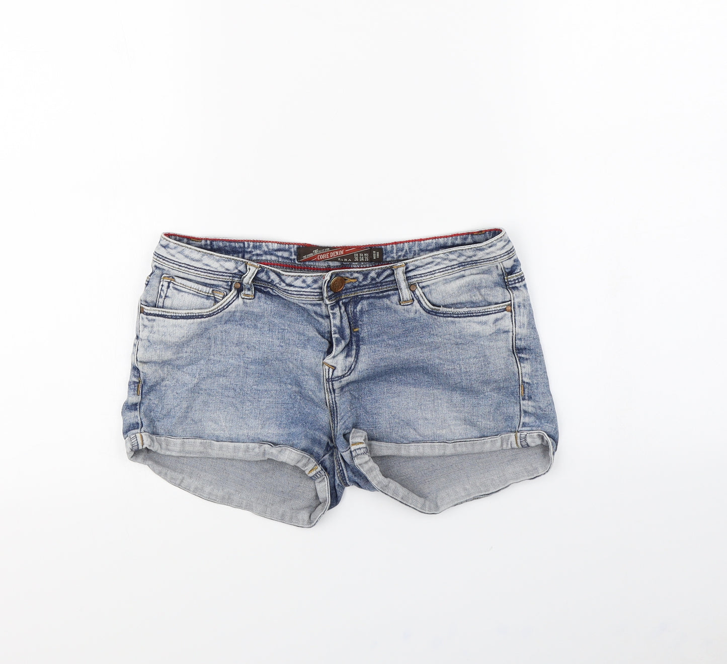 Zara Womens Blue   Cut-Off Shorts Size 8