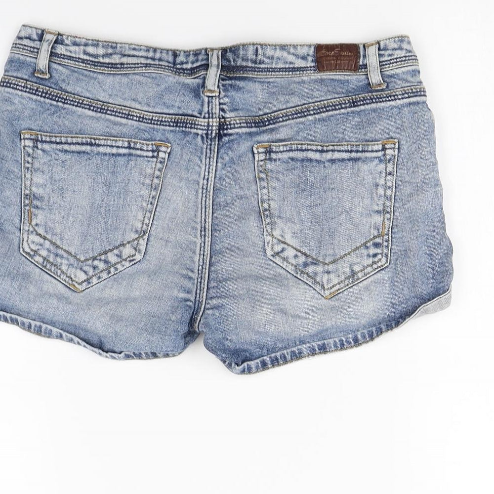 Zara Womens Blue   Cut-Off Shorts Size 8