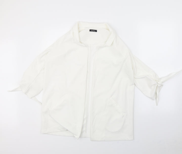 Boohoo Womens White Jacket Size 12