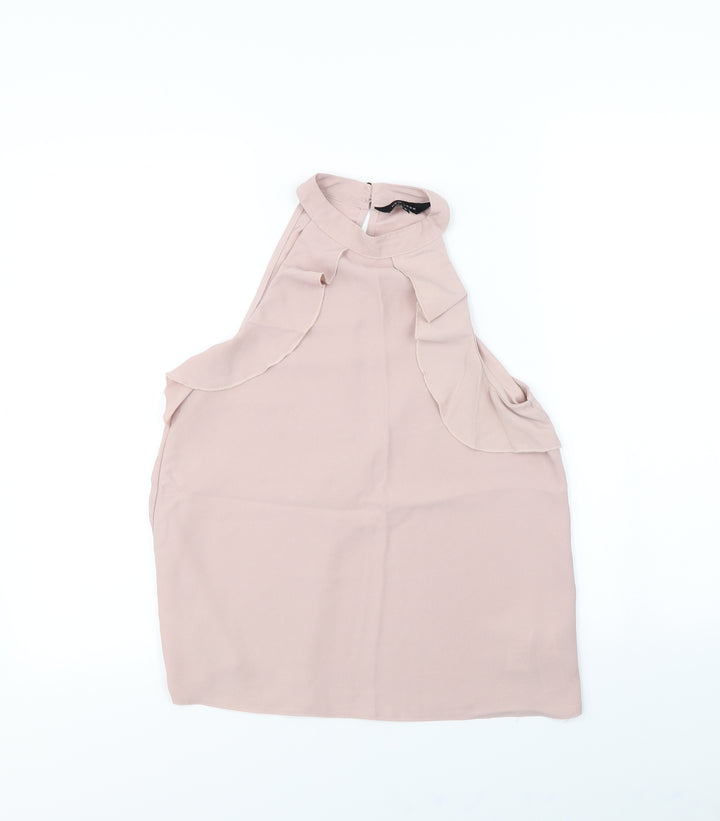 New Look Womens Pink Basic Tank Size 8