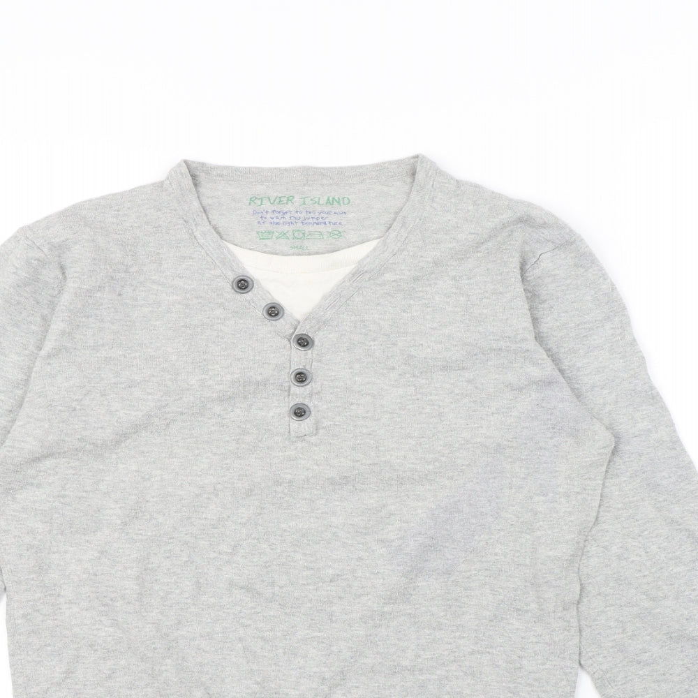 River Island Womens Grey   Pullover Jumper Size S
