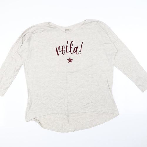 Viola Borghi Womens Ivory   Pullover Jumper Size 2XL