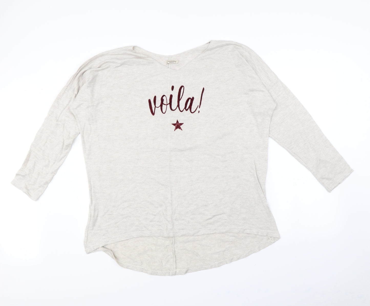 Viola Borghi Womens Ivory   Pullover Jumper Size 2XL