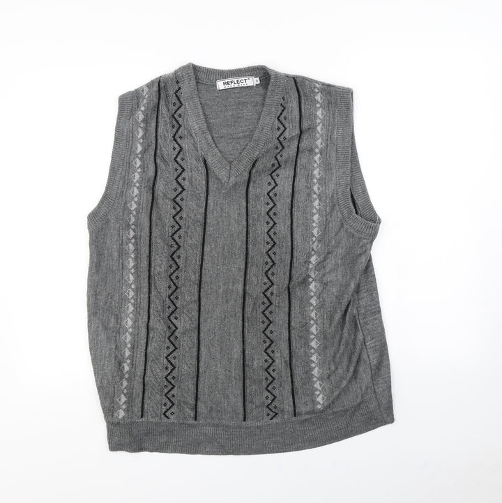 Reflect Mens Grey   Pullover Jumper Size M