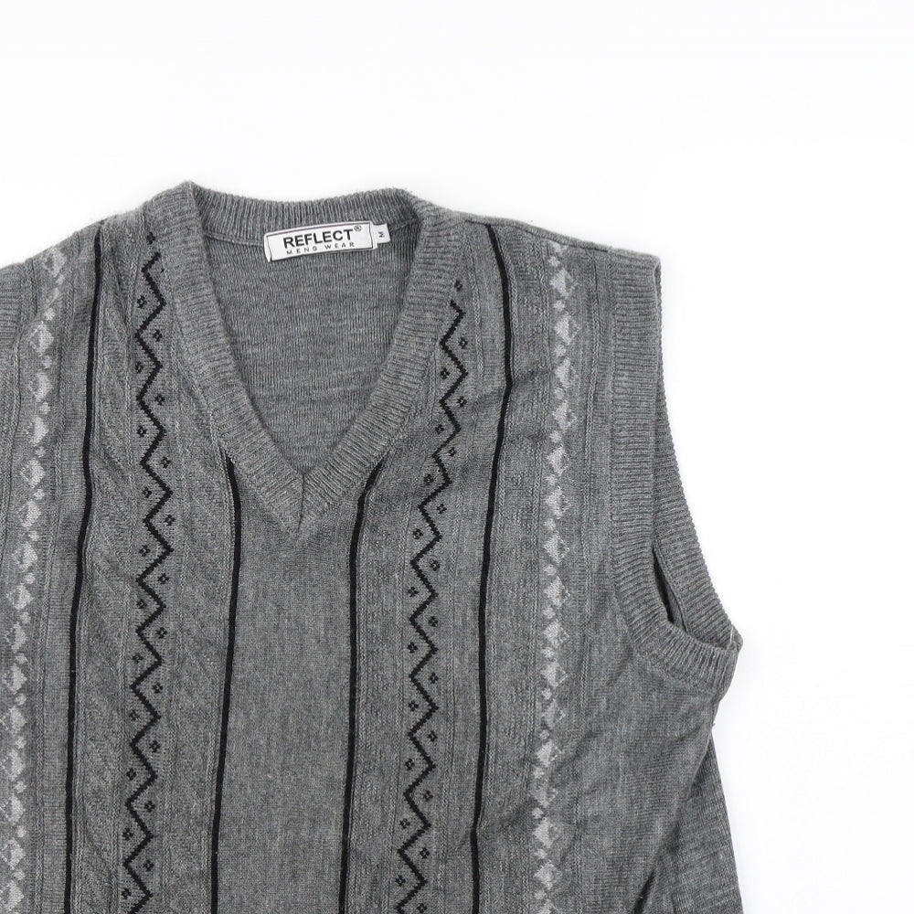 Reflect Mens Grey   Pullover Jumper Size M