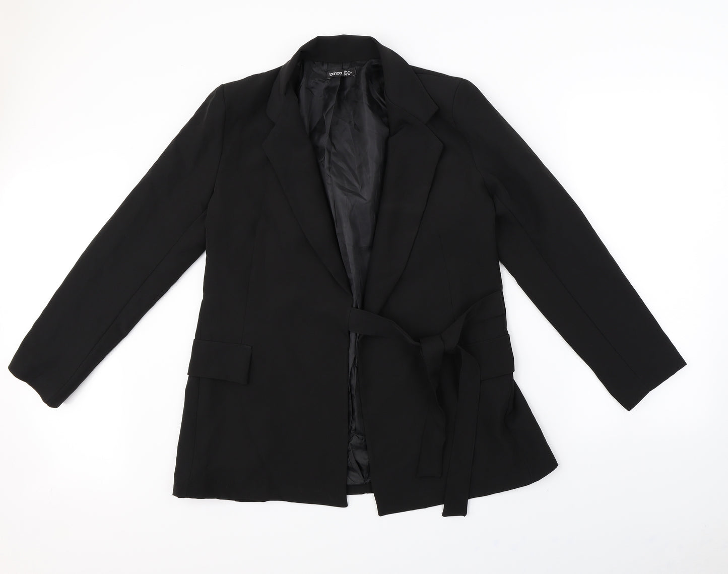 Boohoo Womens Black   Jacket  Size 14  - Shoulder Pads