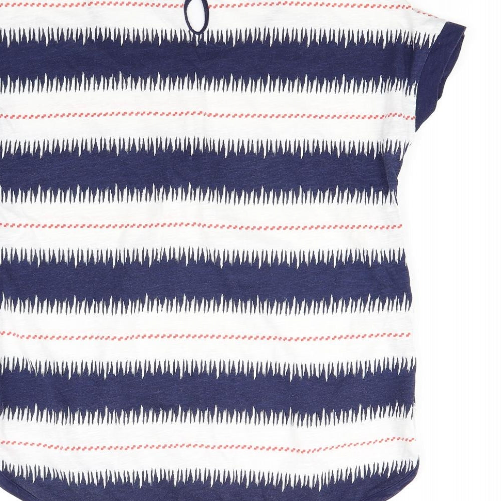 Tommy Hilfiger Womens Blue Striped  Basic T-Shirt Size M