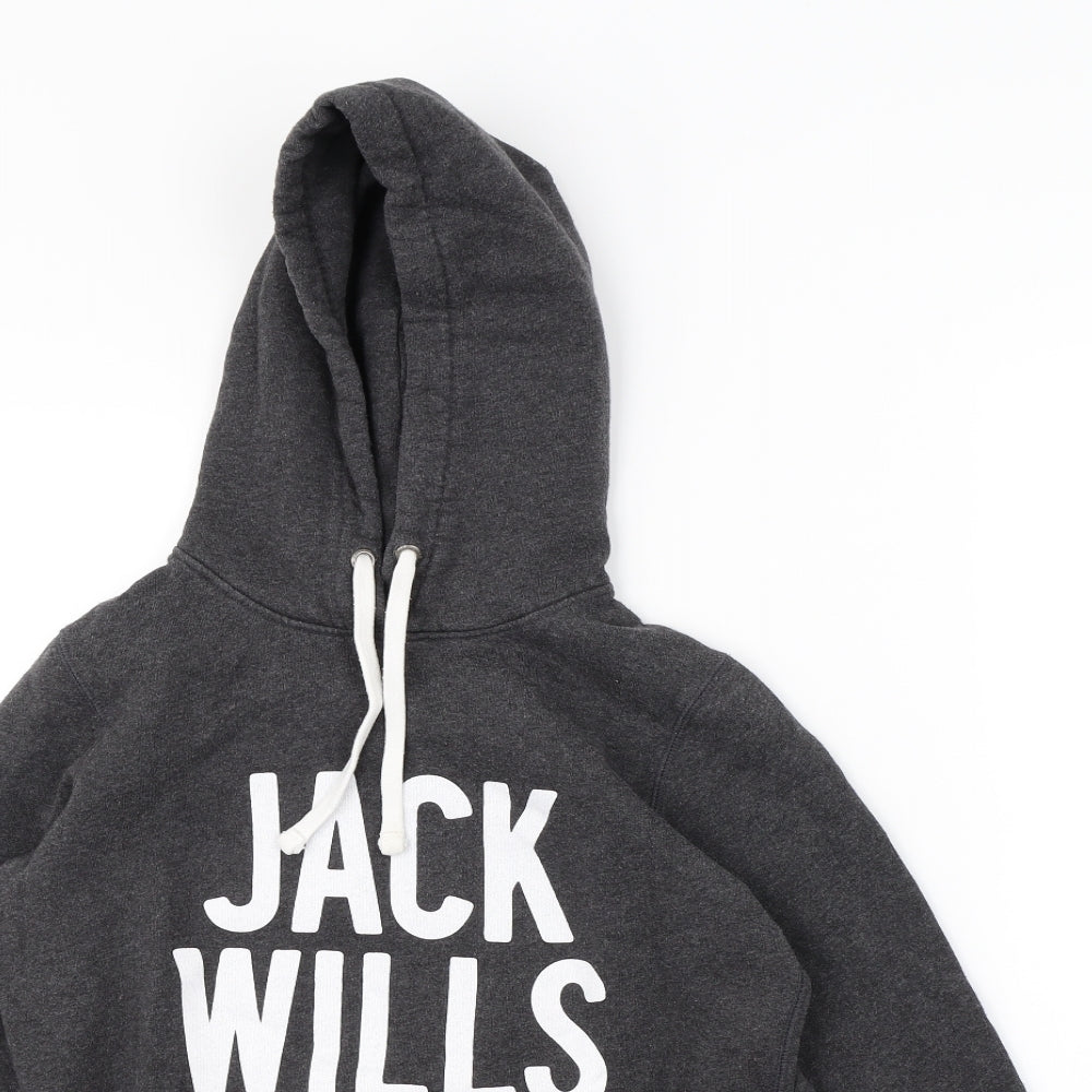 Jack Wills Womens Grey   Pullover Hoodie Size 8