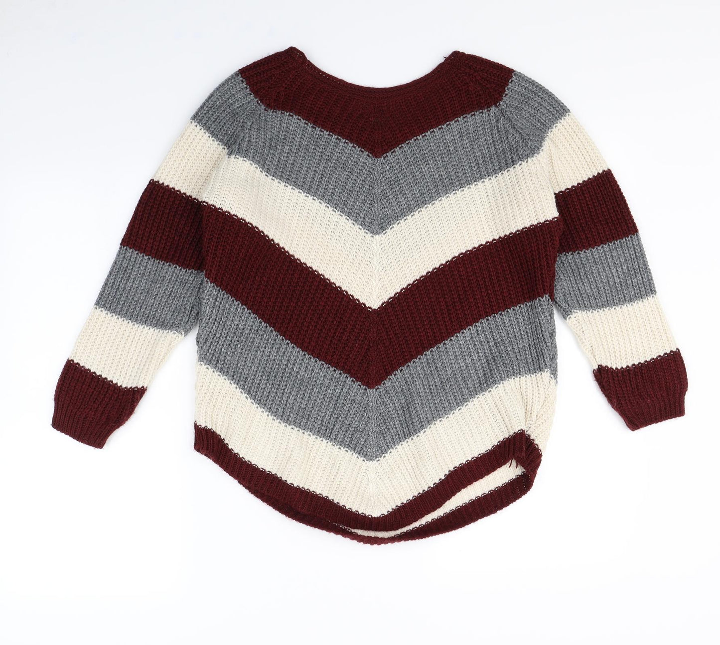 Blue vanilla Womens Multicoloured Striped  Pullover Jumper Size M