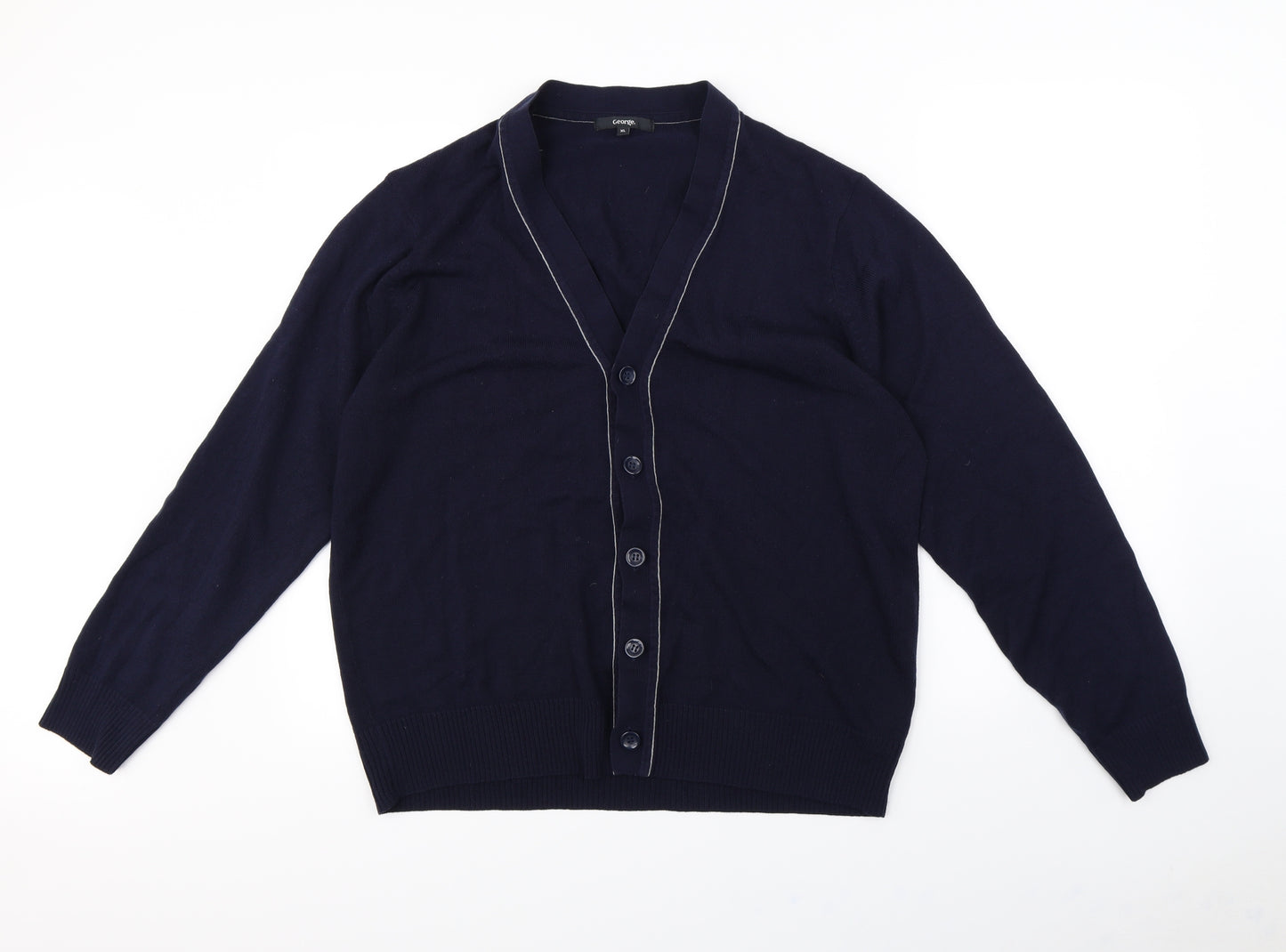 George Mens Blue   Cardigan Jumper Size XL