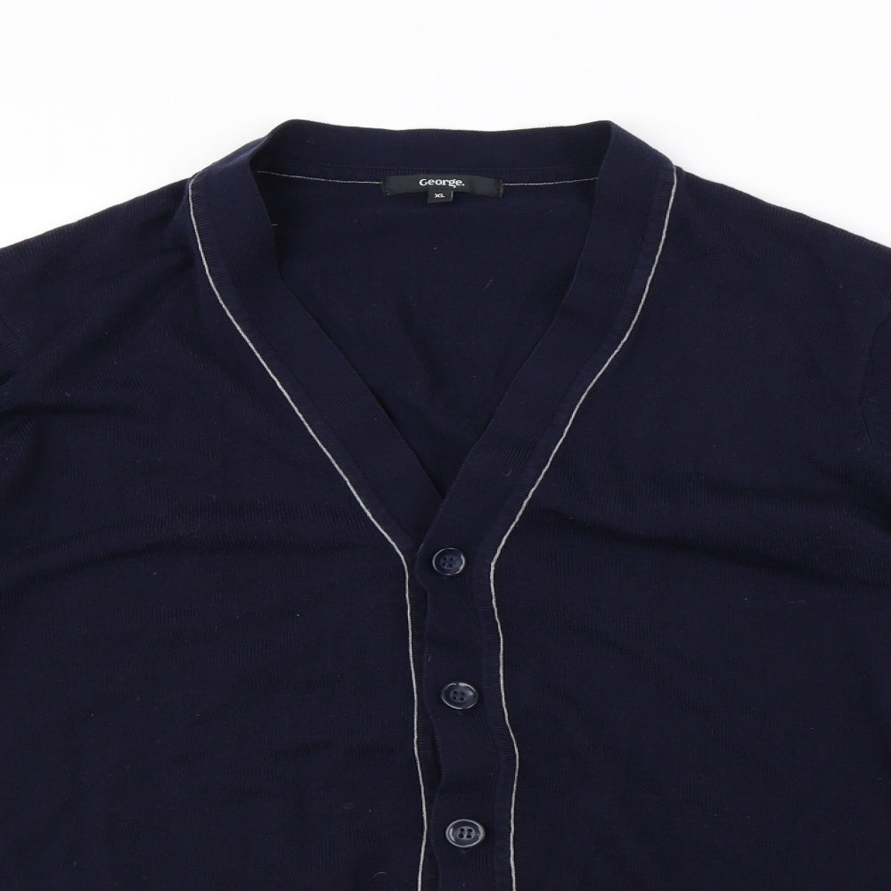 George Mens Blue   Cardigan Jumper Size XL