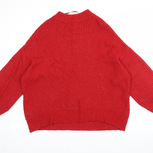 Primark Womens Red  Knit Pullover Jumper Size XL
