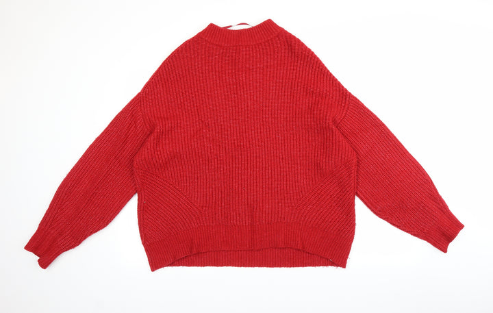 Primark Womens Red  Knit Pullover Jumper Size XL